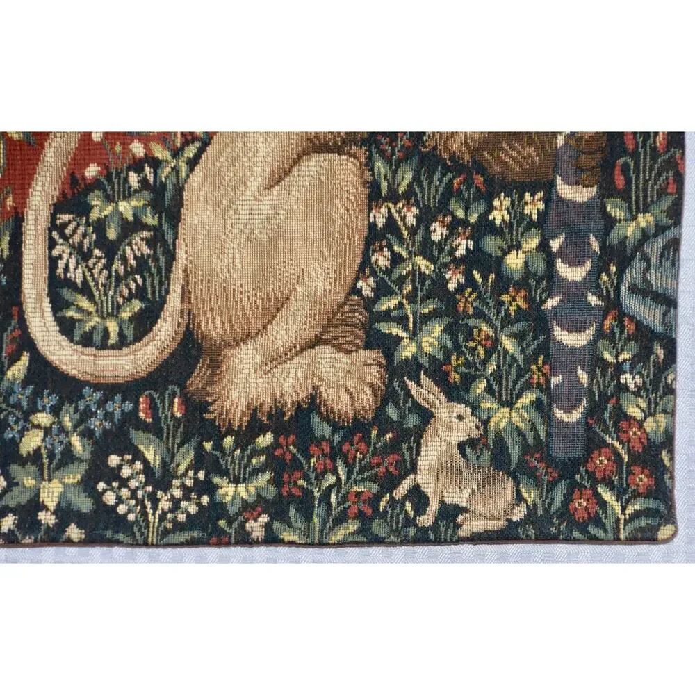 Allan Waller Ltd. Point de l'Halluin Tapestry Lady and the Unicorn Lion Panel #3